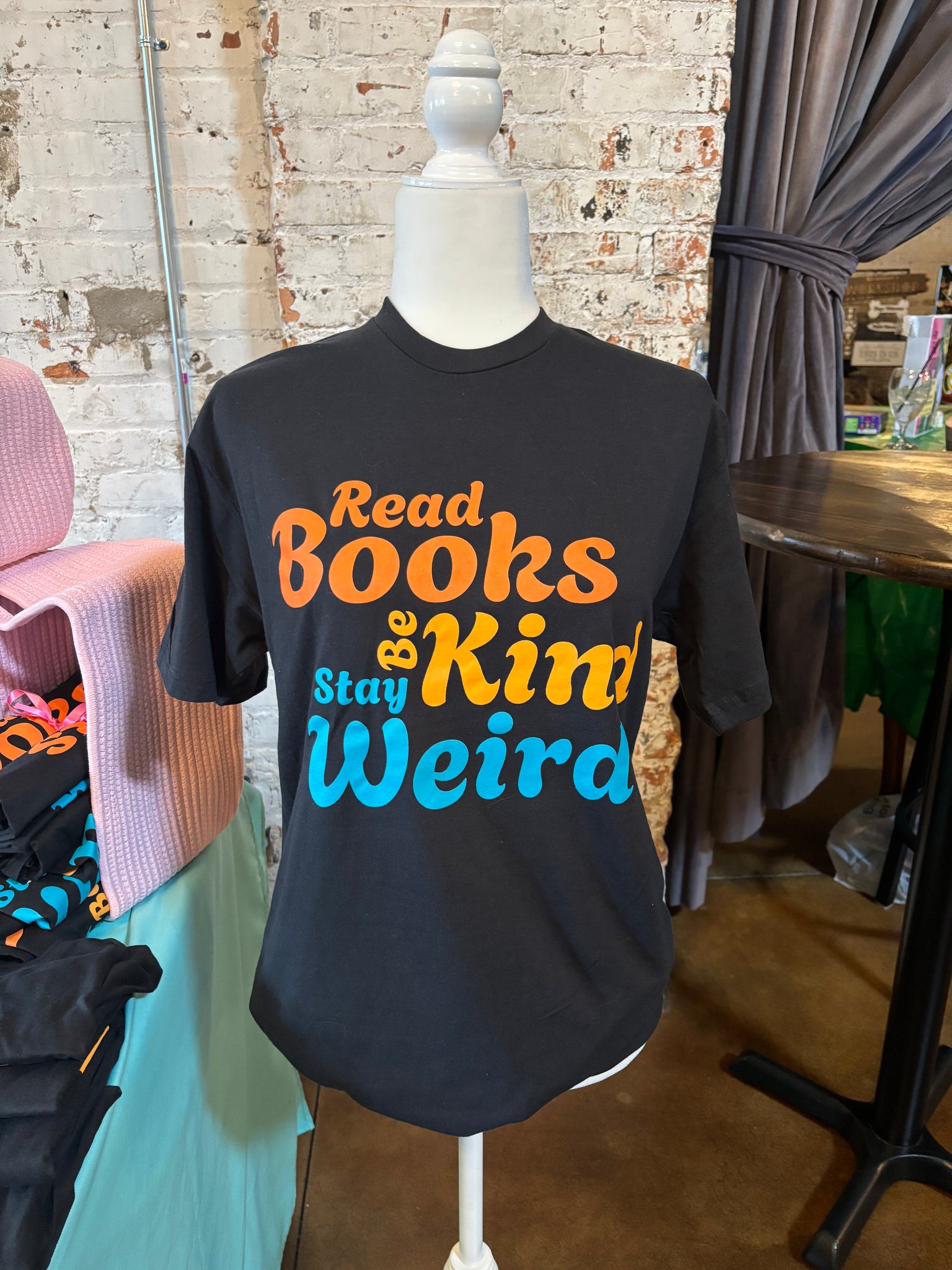 Read Books Be Kind Stay Weird Graphic T-Shirt
